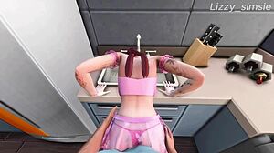 rebellious stepdaughter rides stepfather cock cowgirl then takes doggystyle cum rough in sims 4