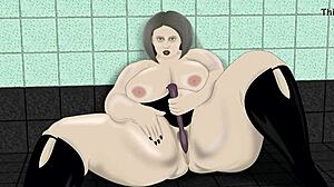 bbw maid drops to floor for fat ass masturbation frenzy