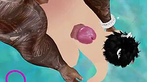 feeling that big black monster cock stretch my slutty prostitute holes in wild hentai sex