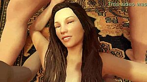 Intense house party game explodes into outdoor threesome frenzy