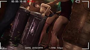 Nagoonimation Yakuza Saeko Alley Doggystyle Monster Cock Gangbang