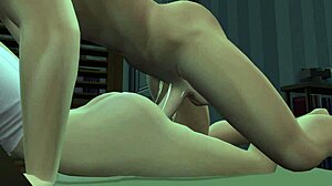 police officer's huge cock ravages asian futa at work