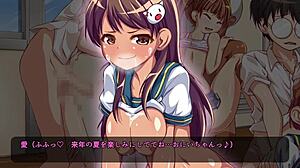 Big Tits Hentai Babe Titty Fucks Then Anal Creampie!