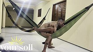 damn i almost got caught fucking my ex on the hammock interracial ebony teen style