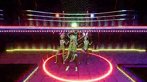 hentai mmd dance teases with sexy lingerie tits sway