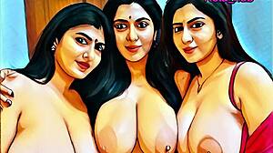 damn this hot indian wife with huge boobs is so naughty fucking boys animated