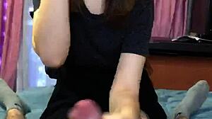 Cute brunette princess pov blowjob handjob sucking cock sexy