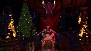 Sissy elf slut rides santa candy cane cowgirl anal pov hard