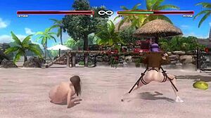 dig hitomi's juicy bikini strip on beach pole with ayane?