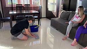 Desperate Slave Craves Girls' Spit on Filthy Floor