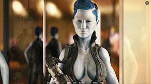 sluttier than ever this curvy alien milf slurps bukkake interracial pussy in tales from the unending void 30 💦👽