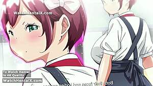 Anime hentai teen girlfriend pussy licked doggystyle creampie fucked hard
