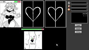 Busty heroine battles fiercely for familiar in erotic anime game