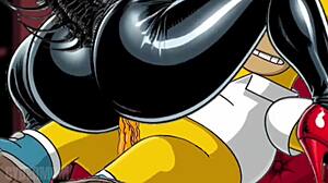 does housewife marge simpson in black latex catsuit fuck old boss make you hard