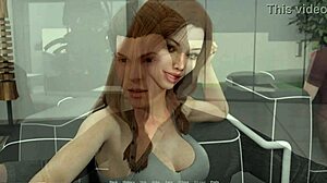 chloe's slick handjob on liam drips cum in away from home tease