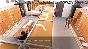 stepsister spies on my shower masturbation session