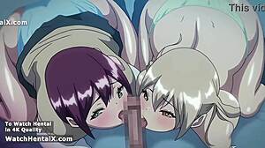 Anime hentai teen girlfriend pussy licked doggystyle creampie fucked hard