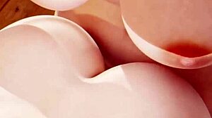 busty futa babe mounts another hot babe's tits for cowgirl cock riding blowjob frenzy