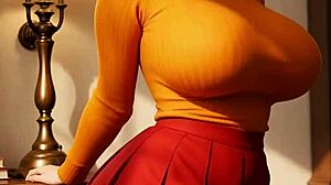 velma's pregnant tits and huge ass beg for scooby kisses