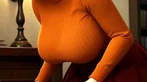 velma's pregnant tits and huge ass beg for scooby kisses