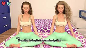 blonde flatmates' huge tits yoga leads to monster cock femdom