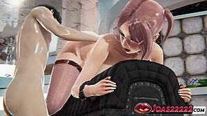 carola's big tits massaged pov then pussy licked double toys squirt