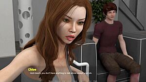 chloe's slick handjob on liam drips cum in away from home tease