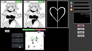 Busty heroine battles fiercely for familiar in erotic anime game