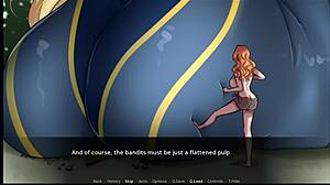 Giant guardians quest bel towers in fantasy costumes huge tall feet game domination