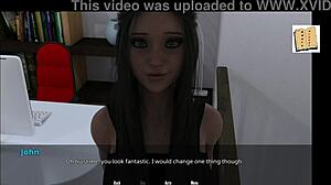 John Catches Blonde Elizabeth Big Tits Masturbating Doggystyle Orgasm