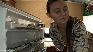 husband pranks wife kitchen homemade fuck by neighbor big cock