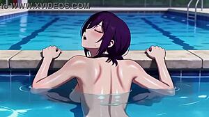 reze rewards denji with poolside blowjob fuck