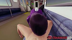 Hinata's sloppy blowjob teases into moaning titjob facial blast