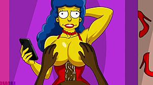 why does this simpsons bride cheat with monster cock creampie on couch?