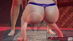 my big tits anime waifu squats for deepthroat bondage blowjob