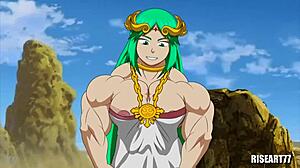 Palutena Flexes Muscles Bouncing Cute Small Tits