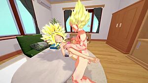 Vegeta rams Caulifla's tight ass doggystyle creampie missionary Dragon Ball hentai