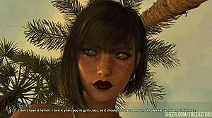 Mark Fingers Erica's Pussy During Beach Tease in Dorm Game