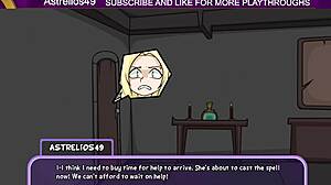 magical mishaps with giant elf lauren in fantasy hentai game