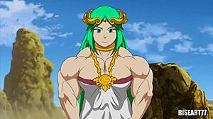 Palutena Flexes Muscles Bouncing Cute Small Tits