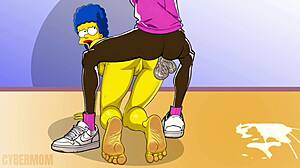 why does this simpsons bride cheat with monster cock creampie on couch?