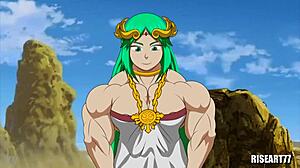 Palutena Flexes Muscles Bouncing Cute Small Tits