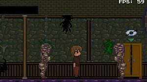 overwhelmed by her massive tits dominating me in drain mansion game hentai