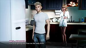 Juli's Curvy Big Tits and Huge Cock Pound Me Hard While Husband Watches in Bedroom!