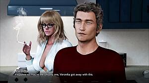 Juli's Curvy Big Tits and Huge Cock Pound Me Hard While Husband Watches in Bedroom!