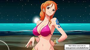 Nami From One Piece JOI ASMR In Spanish Starts Soft On My Cock And Boobs