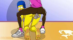 why does this simpsons bride cheat with monster cock creampie on couch?