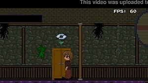 overwhelmed by her massive tits dominating me in drain mansion game hentai