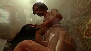 First-time anal guy meets shemale milf's futanari cock thrusting deep in 3D gay assfucking debut