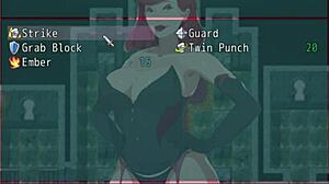 Erza Scarlet Tramples Big Ass in Nylon Pantyhose